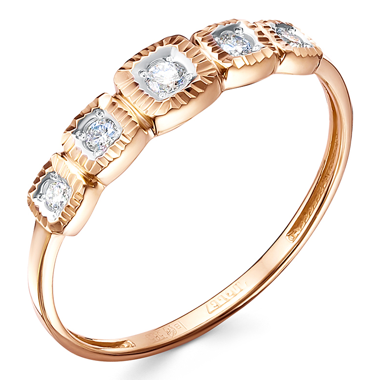 Кольцо, золото, бриллиант, 01-4625